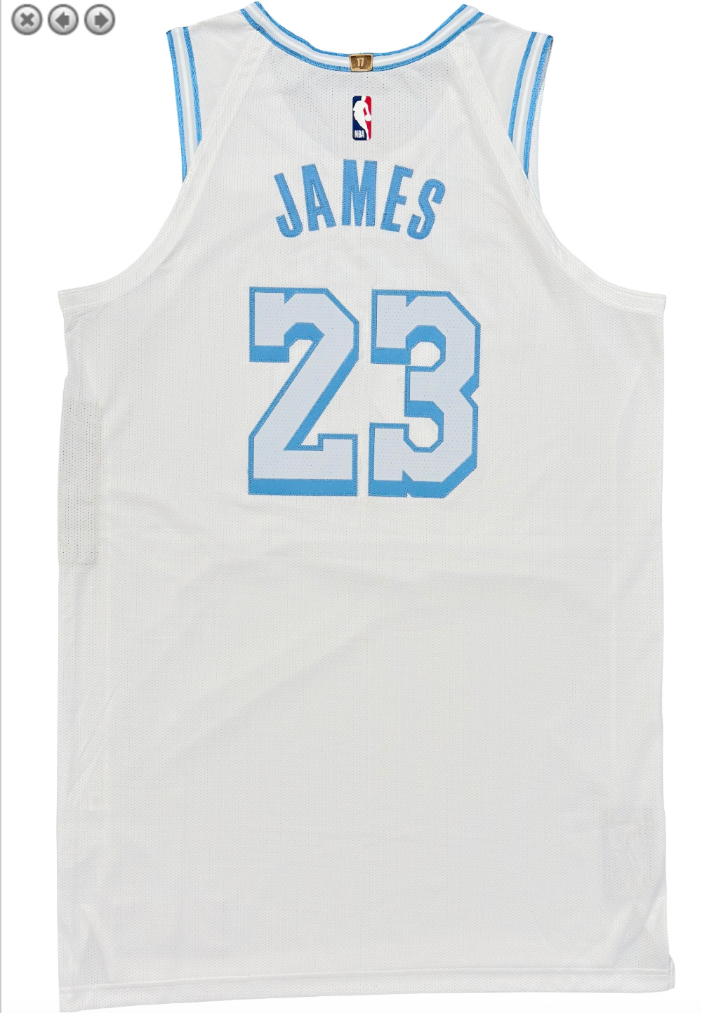 2020-21 LeBron James LA Lakers Game Used/Issued City Edition Jersey (MPLS)