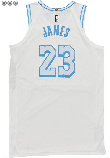 2020-21 LeBron James LA Lakers Game Used/Issued City Edition Jersey (MPLS)