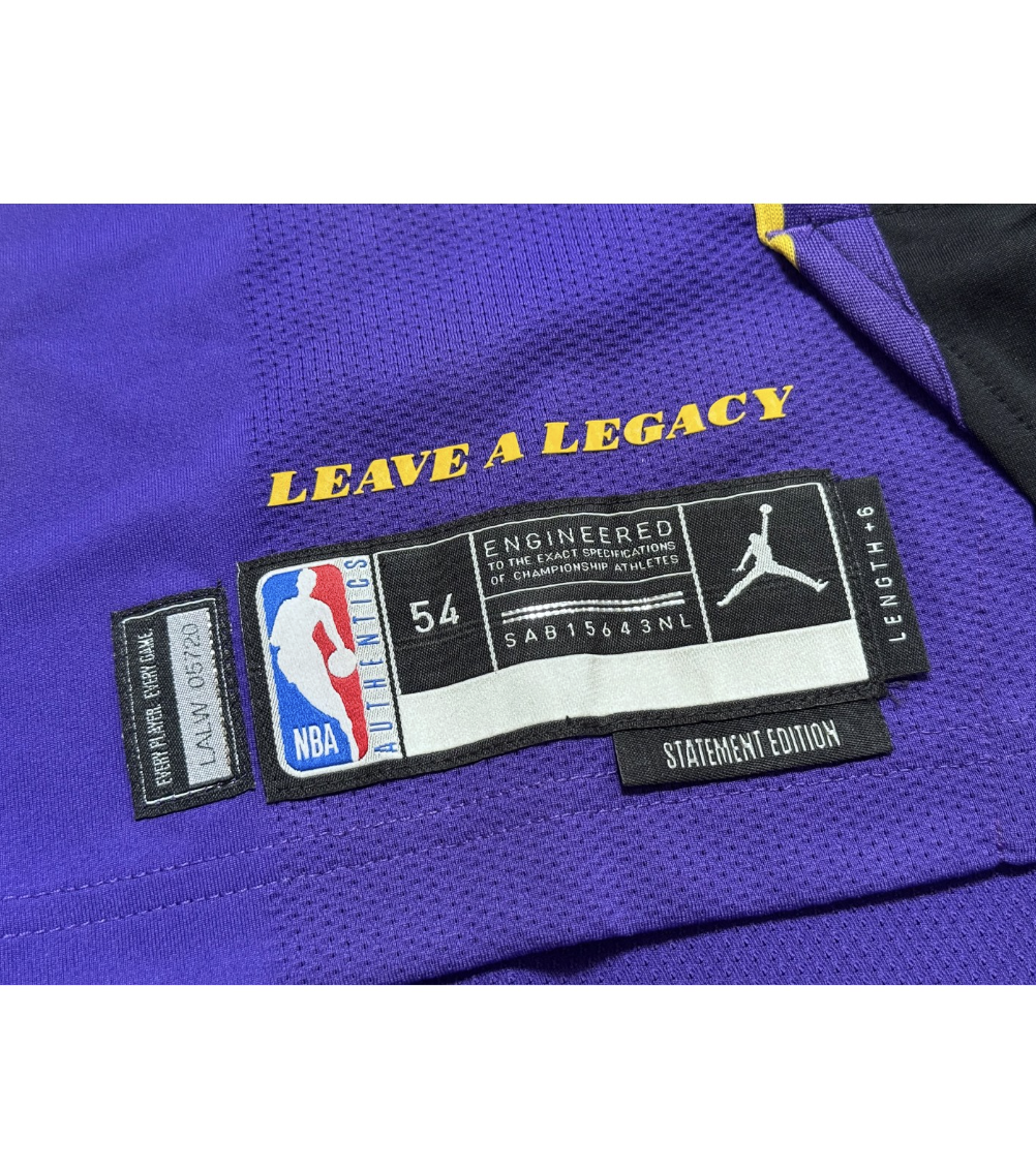 2022-23 LeBron James LA Lakers Statement Game Used/Issued Jersey