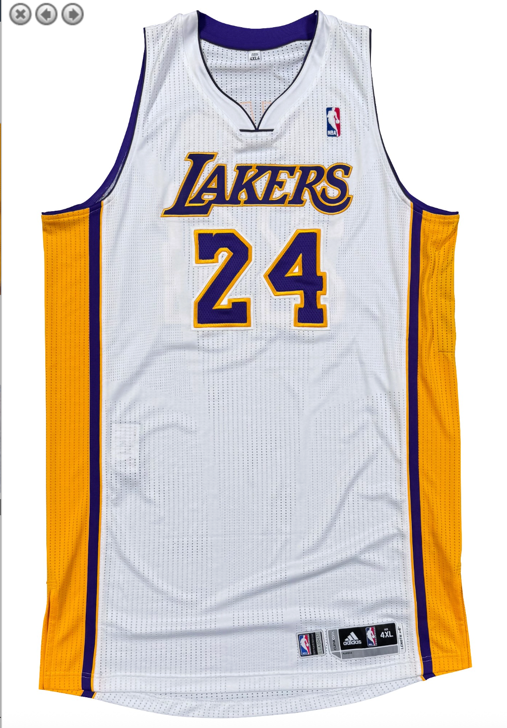 2011-12 Kobe Bryant LA Lakers Game Used/Issued Jersey