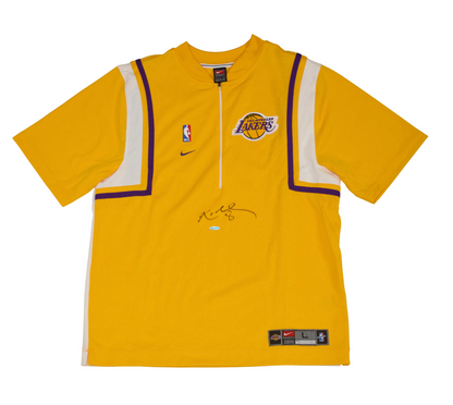 Kobe Bryant 1999-2000 Lakers Autographed Warm-Up Embroidered Yellow Zip Up Jacket
