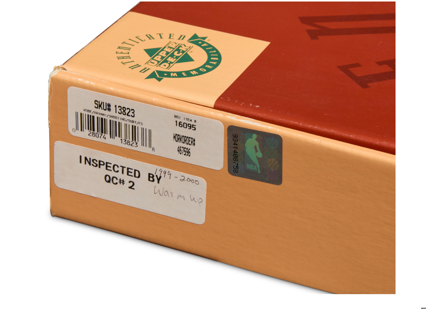 Kobe Bryant 1999-2000 Lakers Autographed Warm-Up Embroidered Yellow Zip Up Jacket