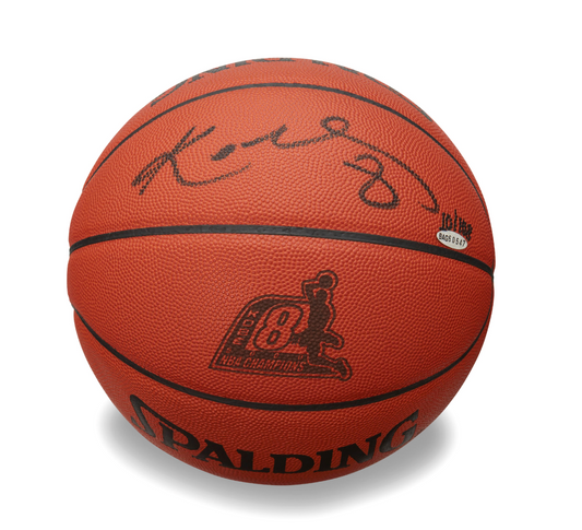 Kobe Bryant Autographed 2000 Kobe 8 NBA Championship Spalding Basketball UDA