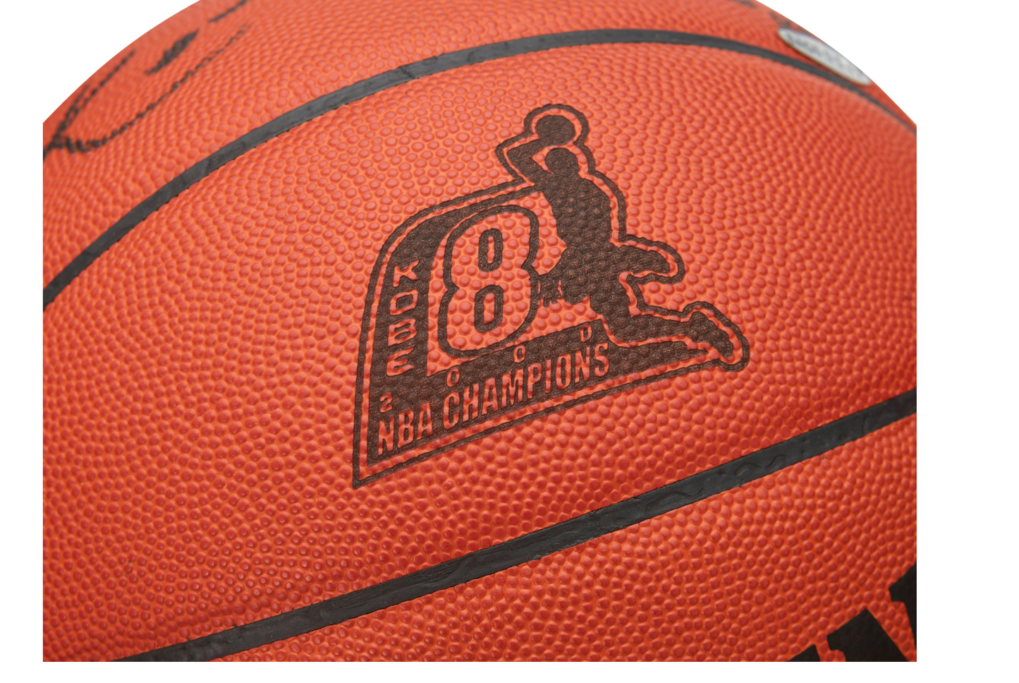 Kobe Bryant Autographed 2000 Kobe 8 NBA Championship Spalding Basketball UDA