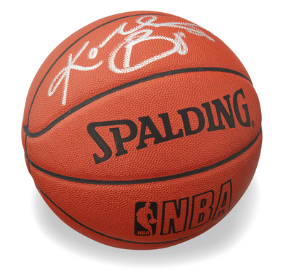 Kobe Bryant Autographed Silver Sig Spalding Basketball JSA LOA