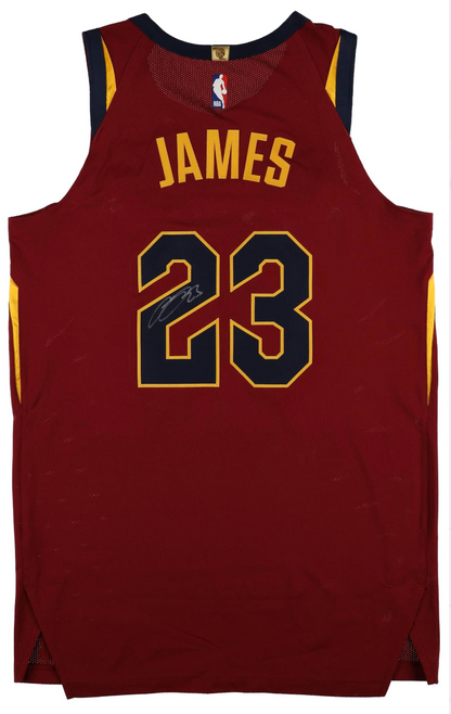 LeBron James Signed Cleveland Cavaliers Team Issued Road Jersey #23 Nike Size 48 Plus 4 Length Beckett LOA