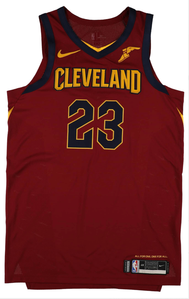 LeBron James Signed Cleveland Cavaliers Team Issued Road Jersey #23 Nike Size 48 Plus 4 Length Beckett LOA