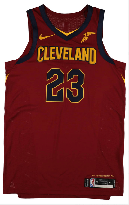 LeBron James Signed Cleveland Cavaliers Team Issued Road Jersey #23 Nike Size 48 Plus 4 Length Beckett LOA