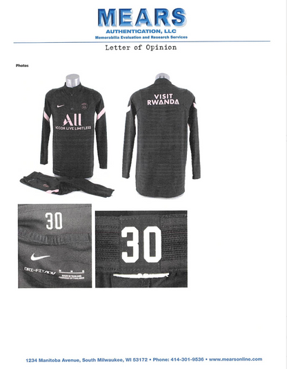 Lionel Messi 2021 22 Paris Saint Germain Warm Up Suit Game Used/Game Issued Mears LOA