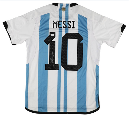 Lionel Messi Signed Argentina National Team Jersey #10 Jsa LOA + Icons Authenticated