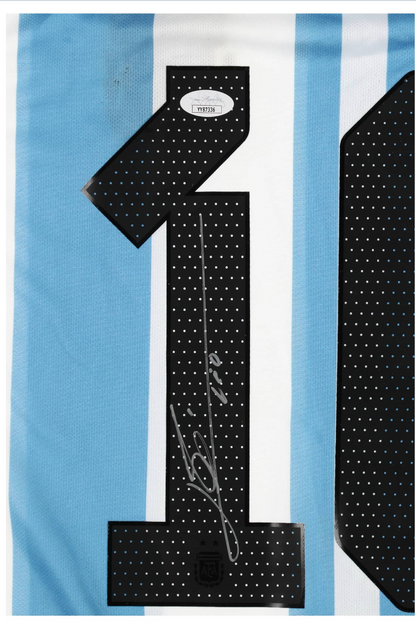 Lionel Messi Signed Argentina National Team Jersey #10 Jsa LOA + Icons Authenticated