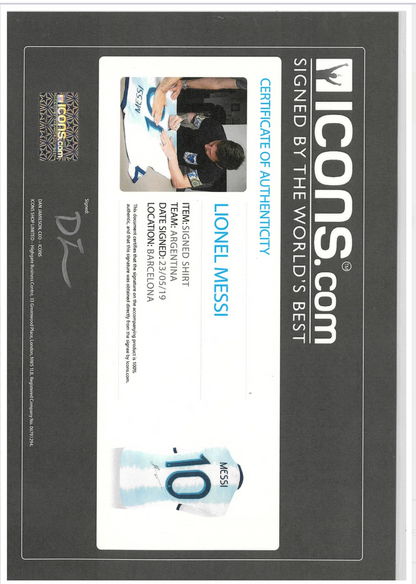 Lionel Messi Signed Argentina National Team Jersey - ICONS COA