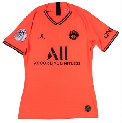 Kylian Mbappe 2019 20 Paris Saint Germain Match Issued Jersey #7 Orange Mears LOA Authentic