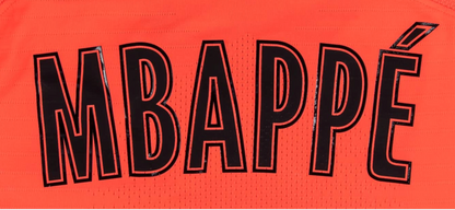 Kylian Mbappe 2019 20 Paris Saint Germain Match Issued Jersey #7 Orange Mears LOA Authentic