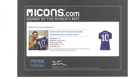 Lionel Messi Signed Argentina National Team Jersey - ICONS COA