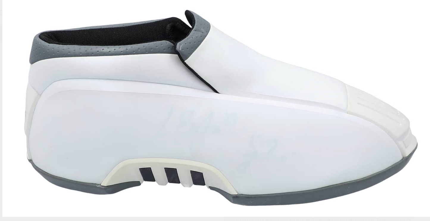 LeBron James 2001 02 Signed And Inscribed King James GAME WORN/ ISSUED Adidas The Kobe Two High School Era Sneakers  MEARS LOA PSA/DNA LOA