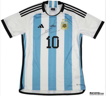 Lionel Messi Signed Argentina National Team Finals Edition Jersey - ICONS COA