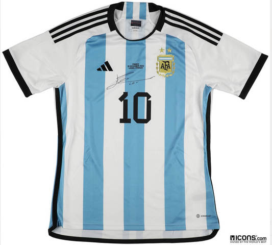 Lionel Messi Signed Argentina National Team Finals Edition Jersey - ICONS COA