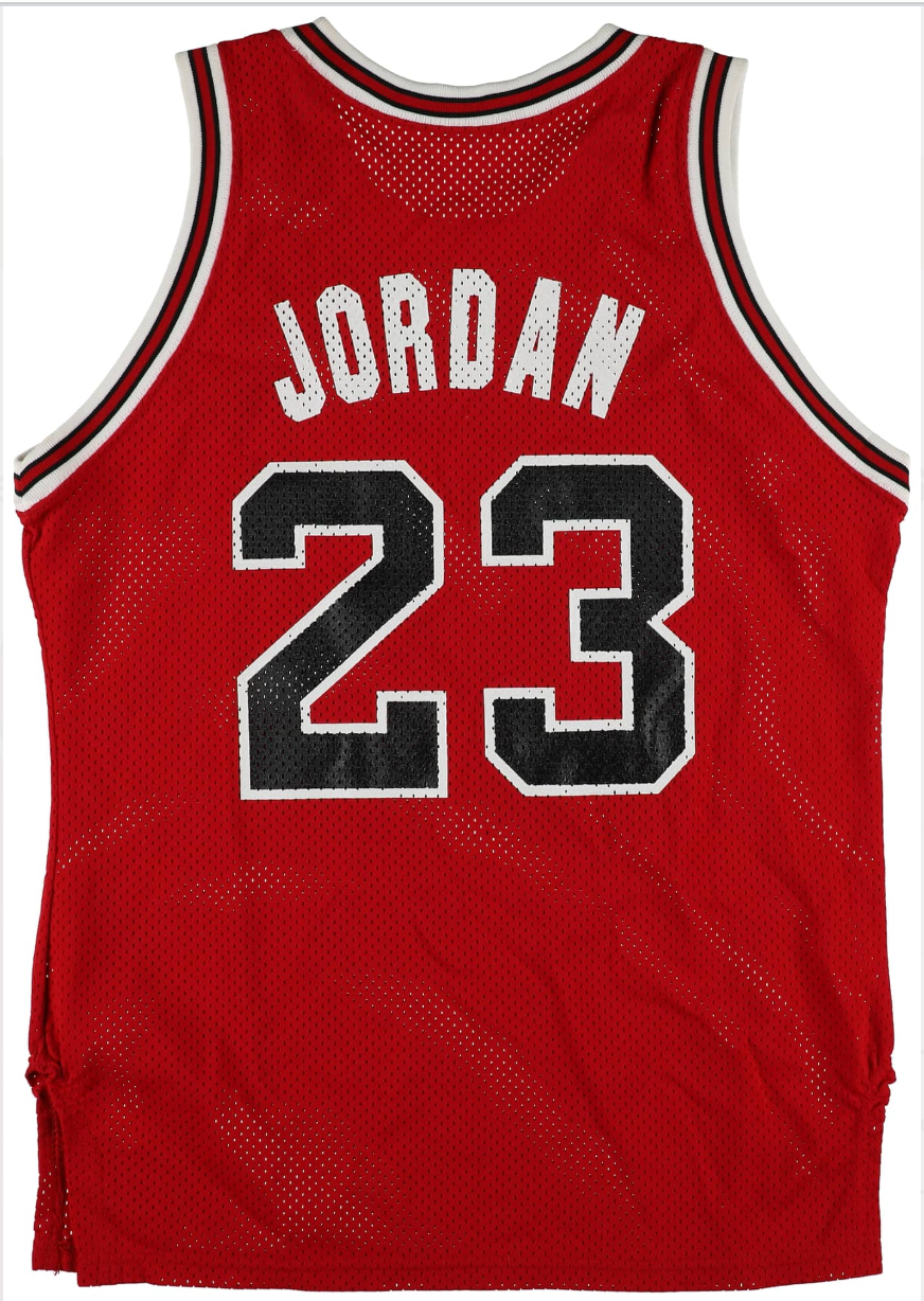 Michael Jordan Signed Chicago Bulls #23 Red Sand Knit Jersey Vintage JSA LOA