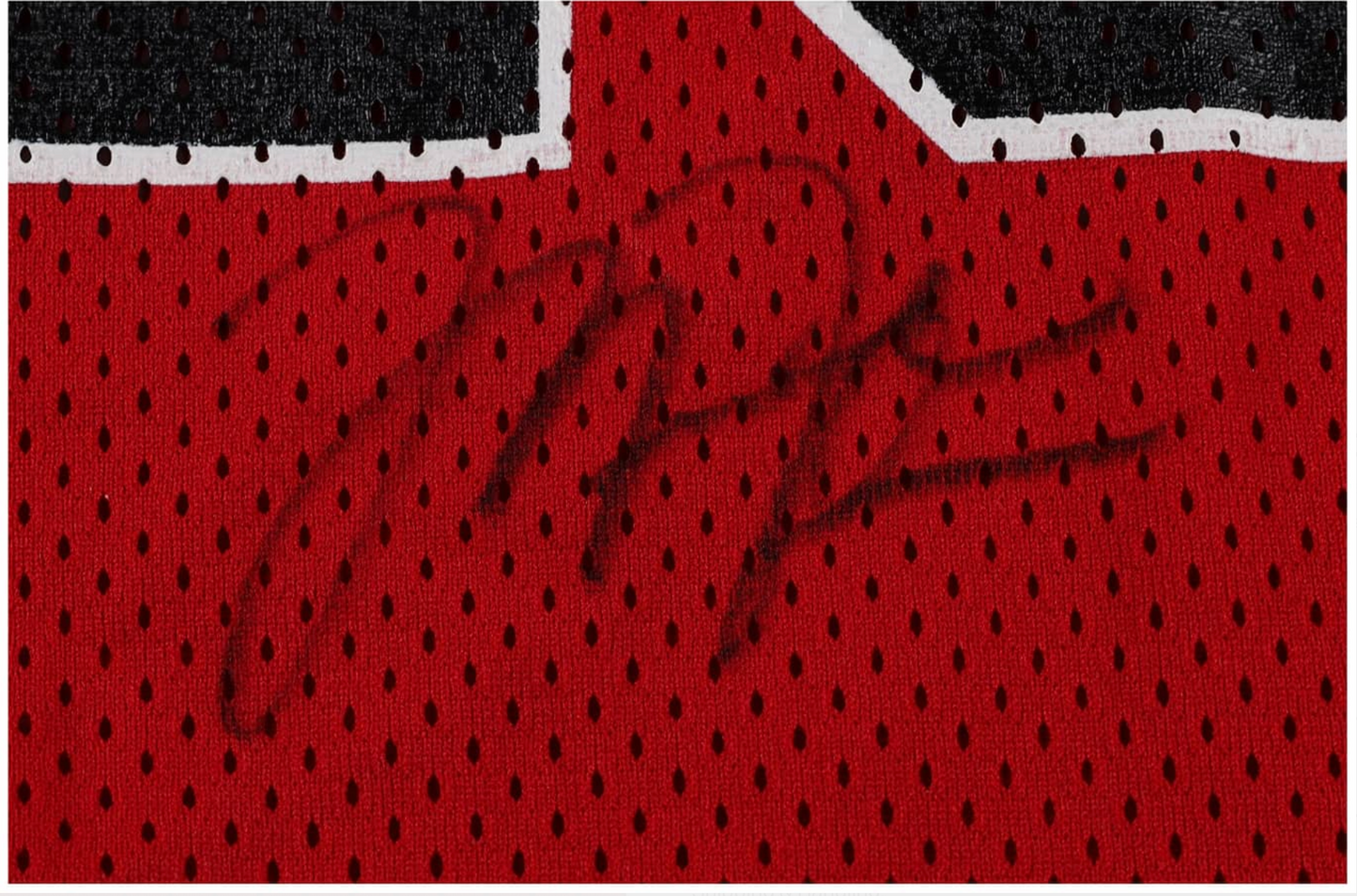 Michael Jordan Signed Chicago Bulls #23 Red Sand Knit Jersey Vintage JSA LOA