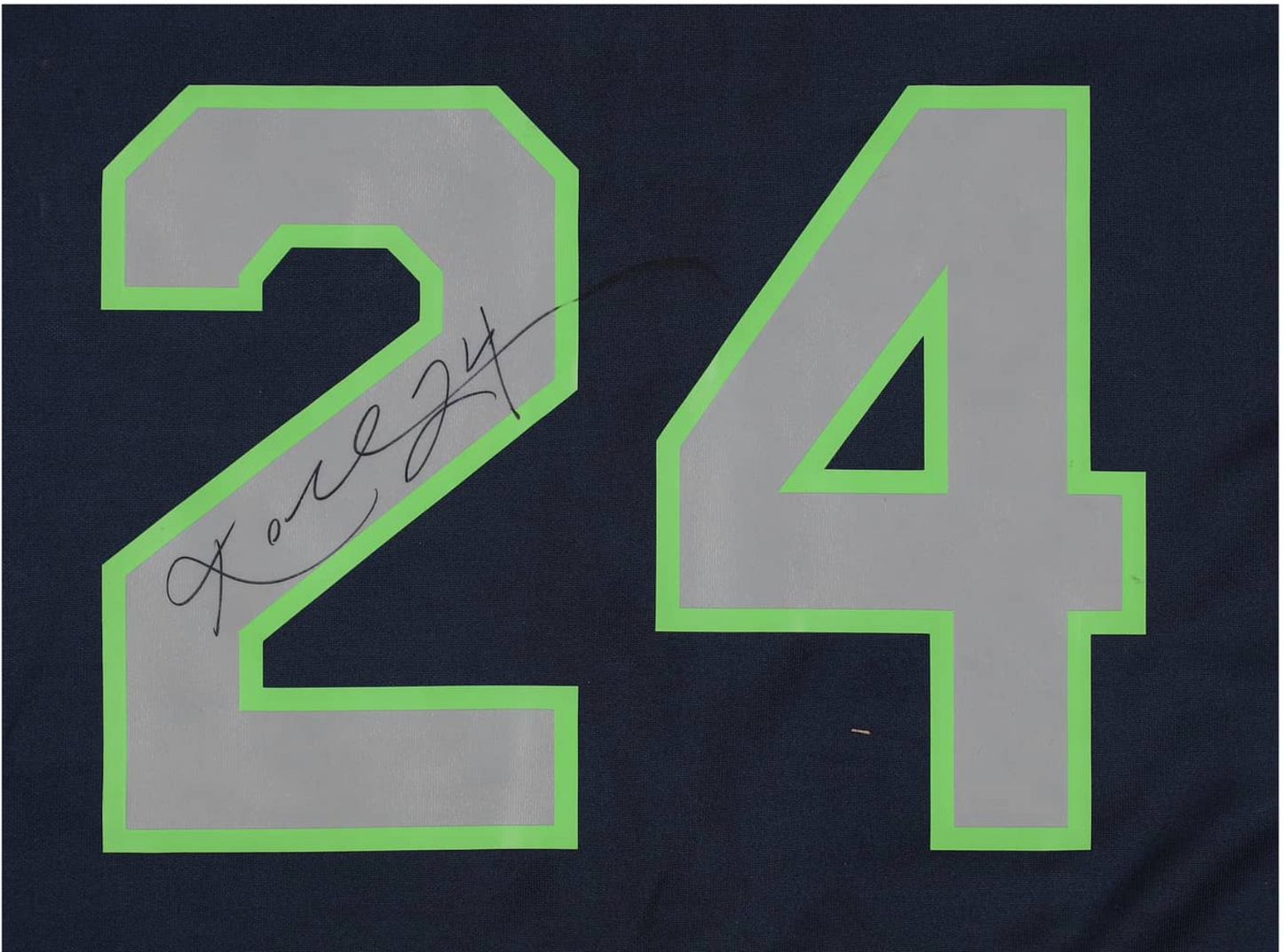 Kobe Bryant 2014 Richard Sherman Celebrity Softball GAME USED Photo Matched Signed Jersey #24 Aaron Avery LOP Beckett LOA