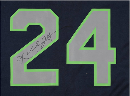 Kobe Bryant 2014 Richard Sherman Celebrity Softball GAME USED Photo Matched Signed Jersey #24 Aaron Avery LOP Beckett LOA