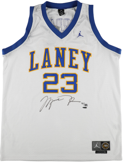 Michael Jordan Signed Laney High School Jersey LE #99/123 UDA + PSA/DNA LOA