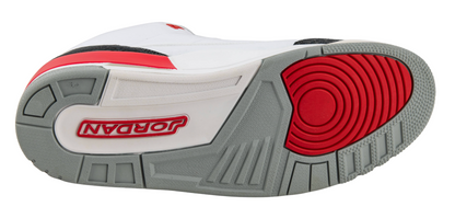 Michael Jordan Single Signed Air Jordan 3 Retro White And Red Shoe Size 13 UDA Card + JSA LOA