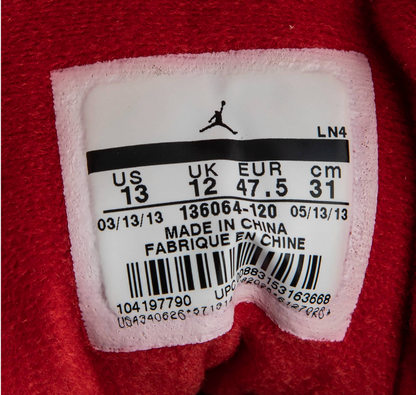 Michael Jordan Single Signed Air Jordan 3 Retro White And Red Shoe Size 13 UDA Card + JSA LOA