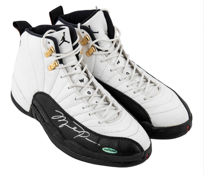 Michael Jordan Signed Air Jordan 12 Retro Taxi Single Signed Size 13 UDA Card + JSA LOA