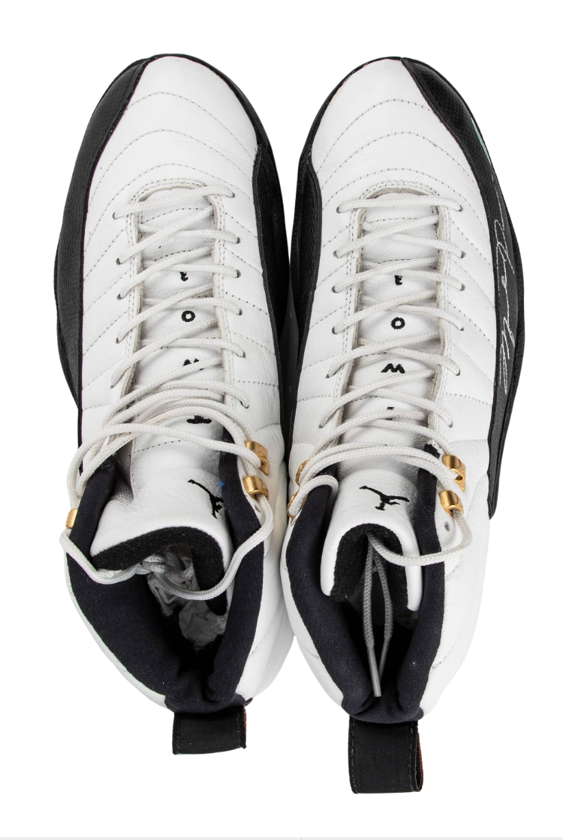 Michael Jordan Signed Air Jordan 12 Retro Taxi Single Signed Size 13 UDA Card + JSA LOA