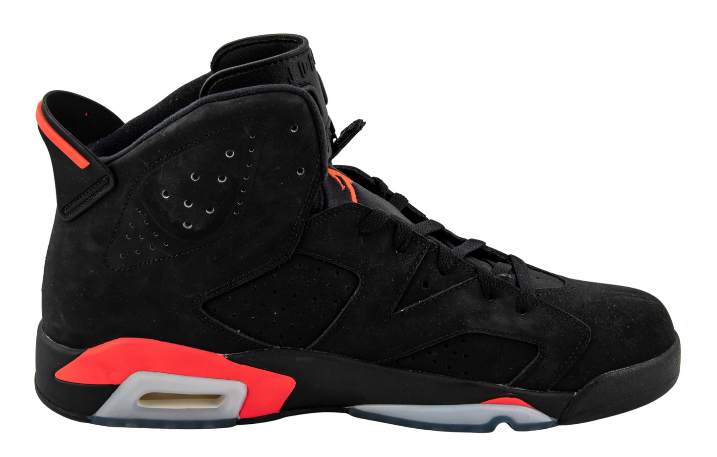 Michael Jordan Signed Air Jordan 6 Retro Black Infrared Single Signed Size 13 UDA Card + JSA LOA