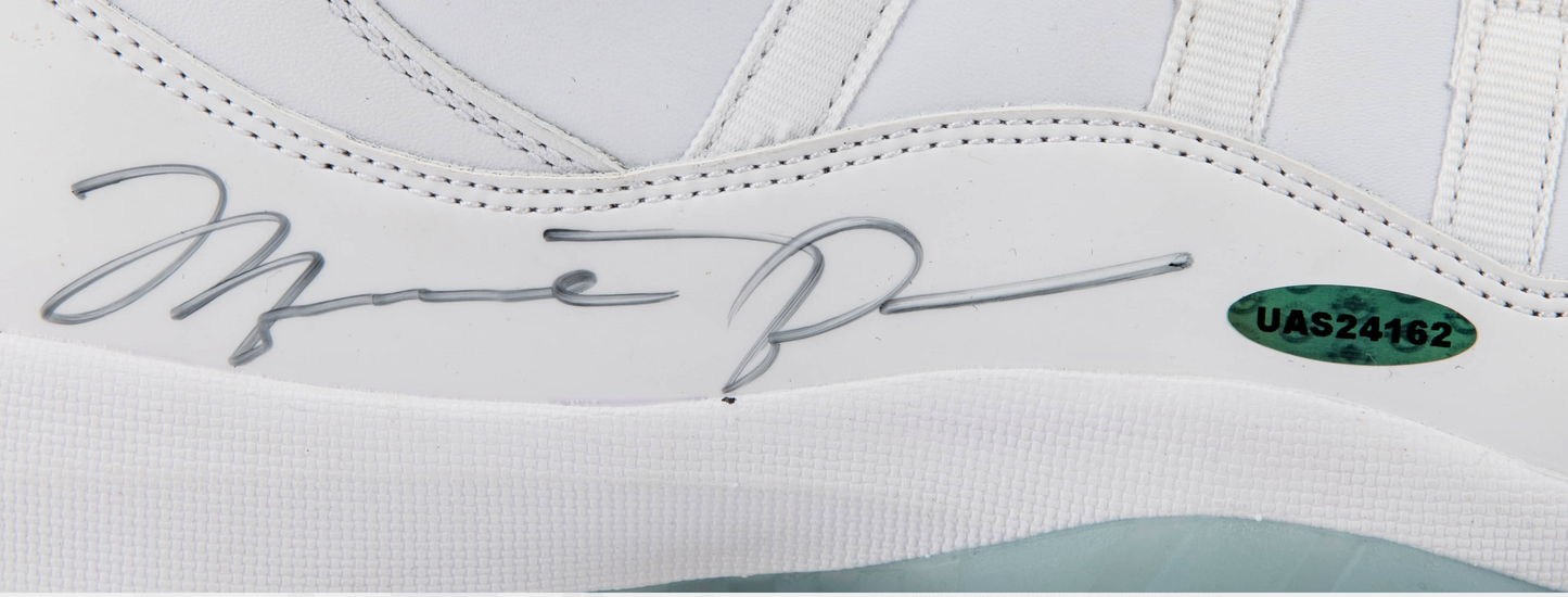 Michael Jordan Signed Air Jordan 11 Retro Legend Blue Single Signed Size 13 UDA Card + JSA LOA  Description: