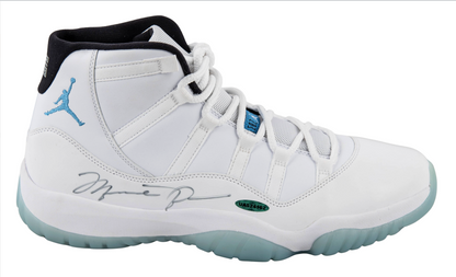 Michael Jordan Signed Air Jordan 11 Retro Legend Blue Single Signed Size 13 UDA Card + JSA LOA  Description: