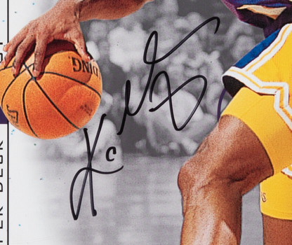 Kobe Bryant Signed Oversized UDA SP Authentic Card Print LE 85/108 Framed 18x22 UDA + PSA/DNA LOA + Beckett LOA