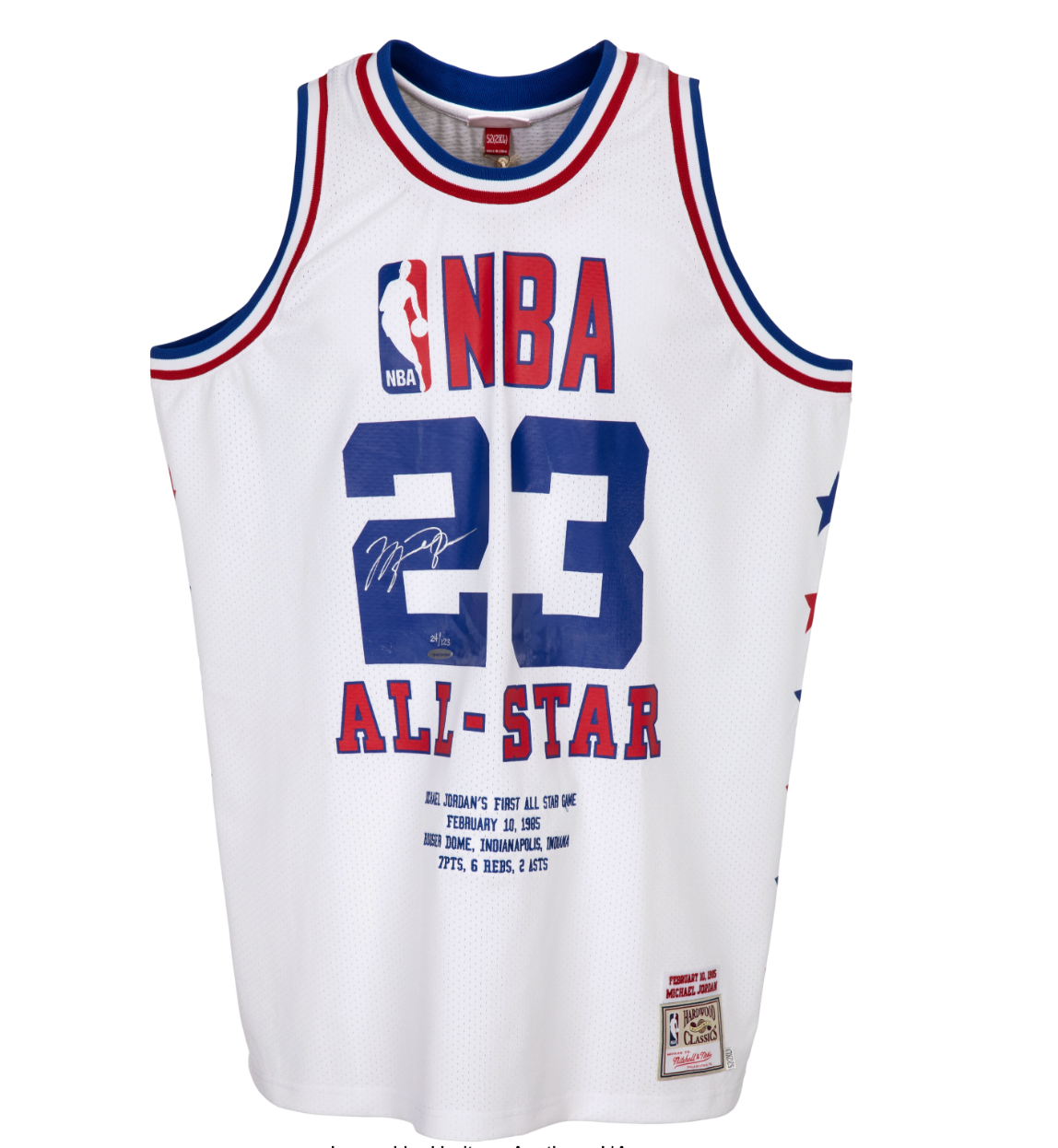 Michael Jordan Signed 1985 NBA All-Star Limited Edition Jersey LE 24/123 UDA WITH Card + PSA/DNA LOA + Beckett LOA