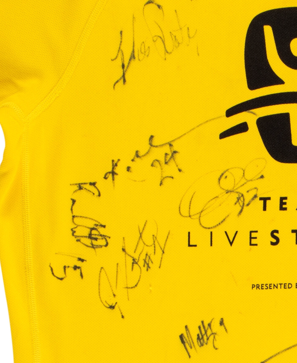 Kobe Bryant + Lakers Multi-Signed Team Livestrong Marathon Shirt  Late 1990s w/ Signing Photos (PSA/DNA LOA + Beckett LOA)