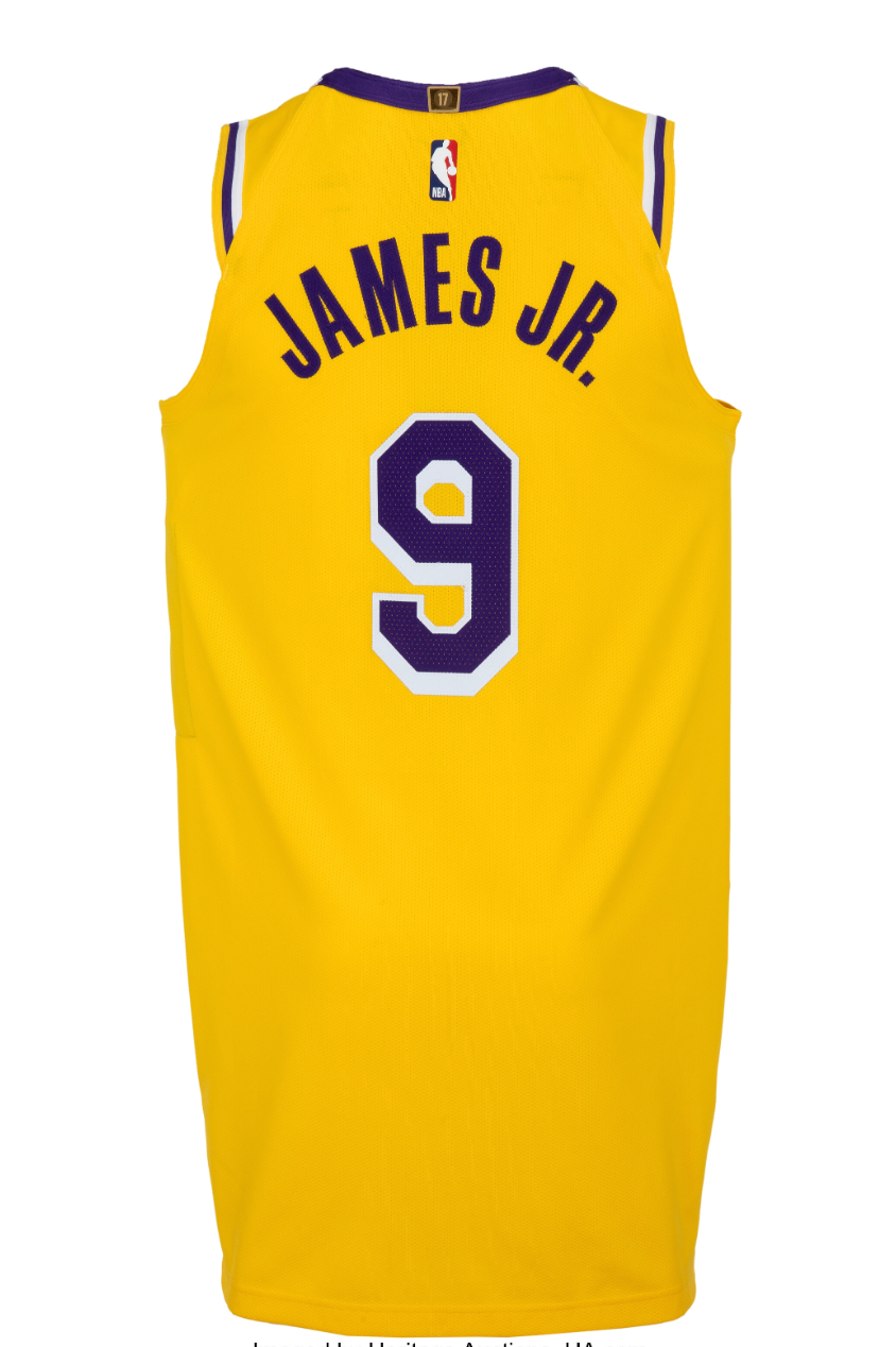 Bronny James Jr. Game-Worn Los Angeles Lakers Jersey Used 3/6/2025 vs. Knicks (MeiGray LOA)