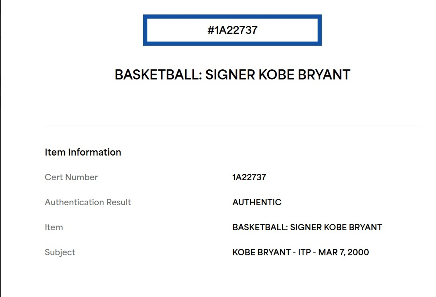 Kobe Bryant Autographed Spalding NBA Basketball PSA/DNA & JSA LOA