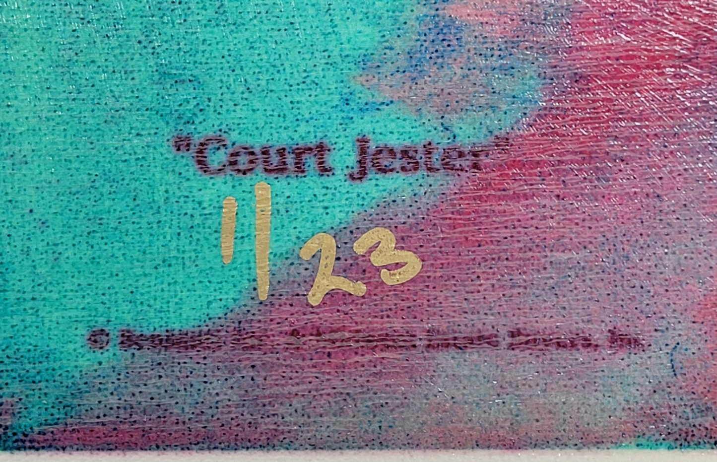 Michael Jordan Autographed "Court Jester" 33x42 Carlo Beninati Fine Art Lithograph LE #1/23 UDA