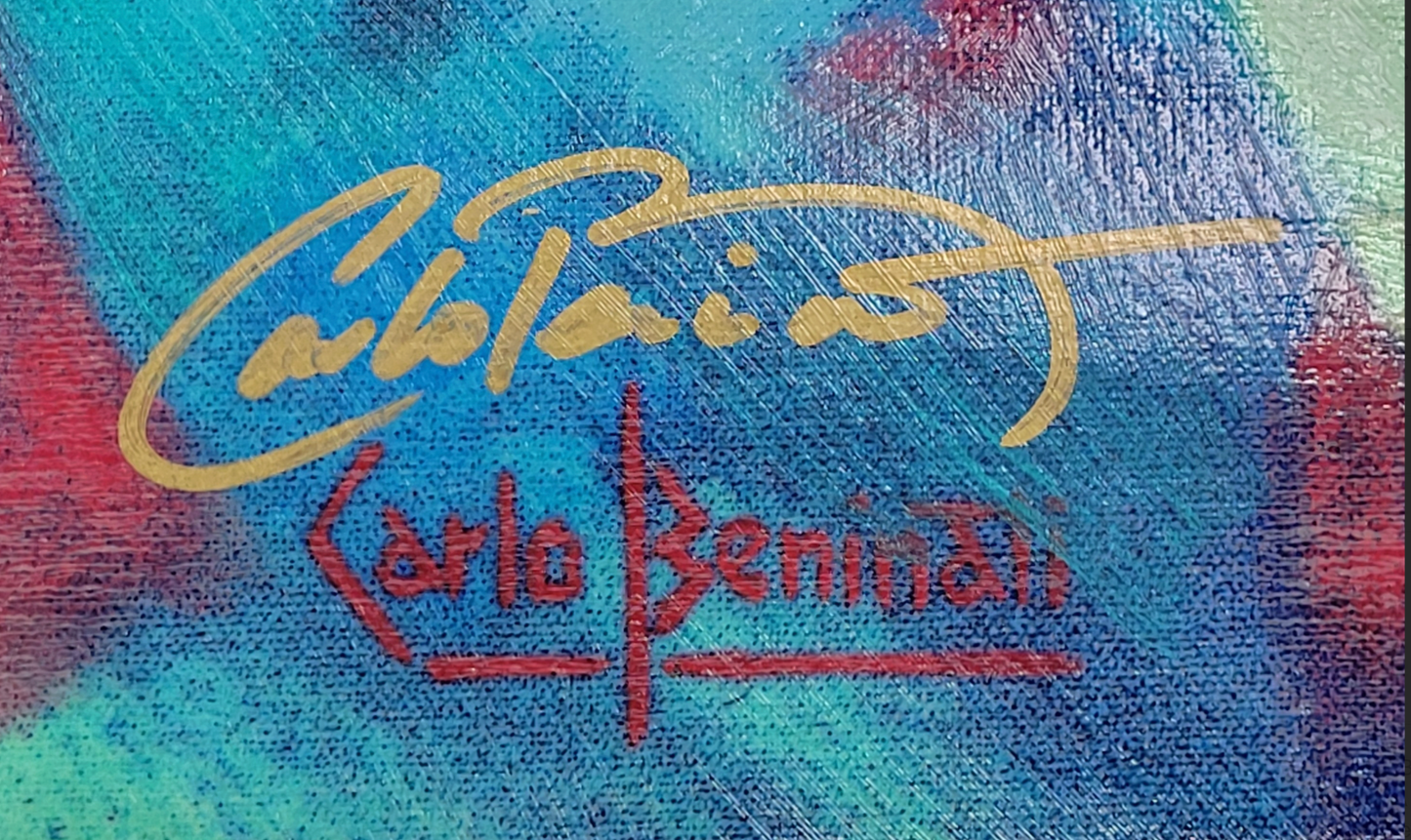 Michael Jordan Autographed "Court Jester" 33x42 Carlo Beninati Fine Art Lithograph LE #1/23 UDA