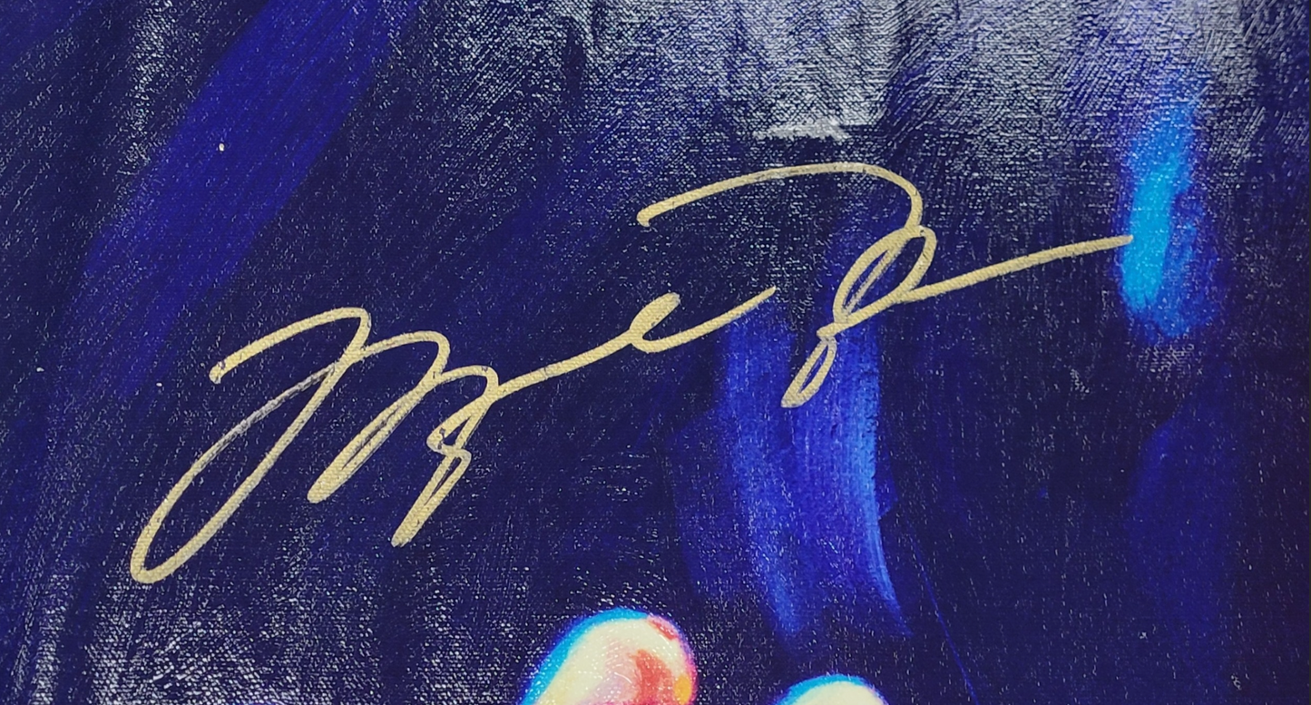 Michael Jordan Autographed "Last Shot" 25x38 Carlo Beninati Fine Art Lithograph LE #1/23 UDA