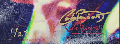 Michael Jordan Autographed "Last Shot" 25x38 Carlo Beninati Fine Art Lithograph LE #1/23 UDA