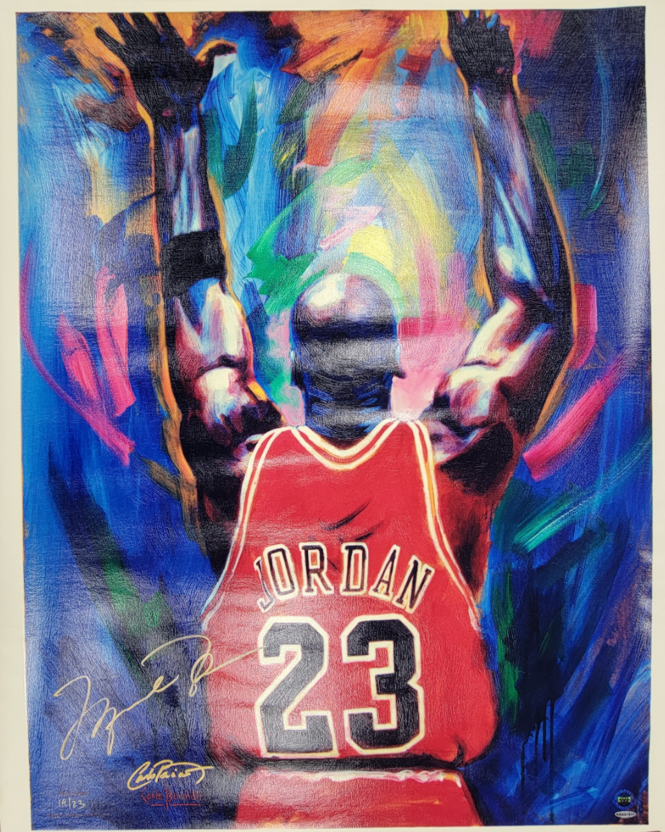 Michael Jordan Autographed "Victory Dance" 33x42 Carlo Beninati Fine Art Lithograph LE #19/23 UDA