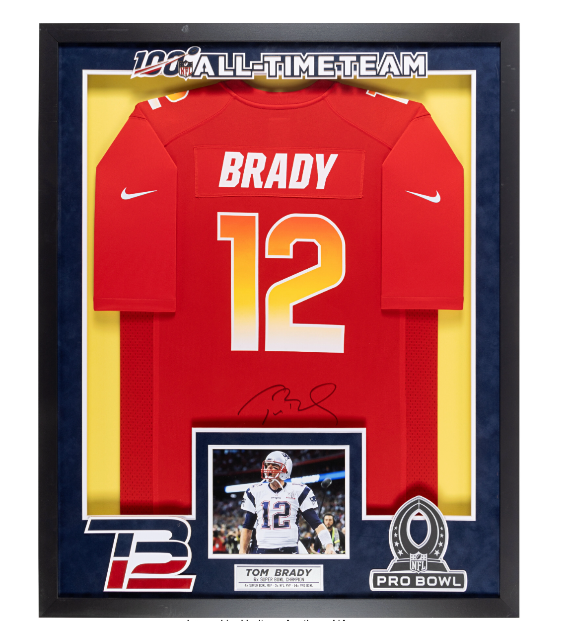 Tom Brady Signed Pro Bowl Jersey Display Framed 34x42 PSA DNA LOA Beckett LOA