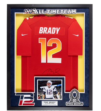 Tom Brady Signed Pro Bowl Jersey Display Framed 34x42 PSA DNA LOA Beckett LOA