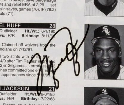 Michael Jordan Signed Autograph 1994 Chicago White Sox Spring Training Program (Beckett LOA)