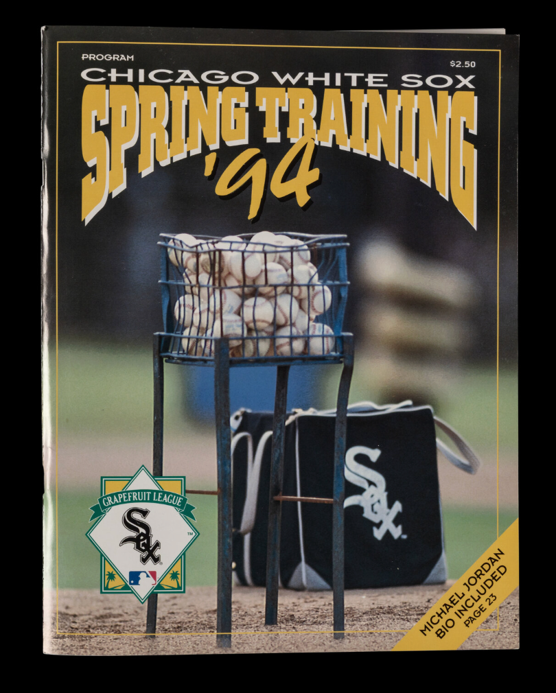 Michael Jordan Signed 1994 Chicago White Sox Spring Training Program Beckett LOA