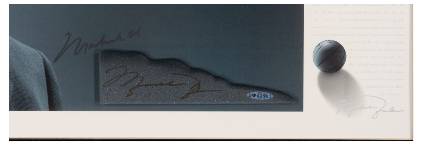 Michael Jordan and Muhammad Ali Dual Signed “The Greatest” Display Custom Framed 32x46 Beckett LOA