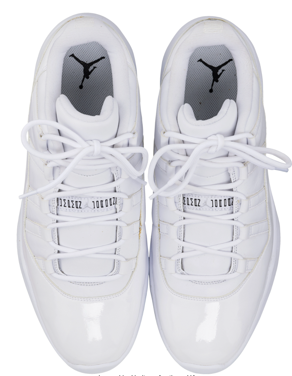 Michael Jordan Golf Worn Air Jordan 11 Golf Shoes All White Promo Sample Size 13 Heritage LOA